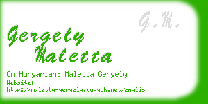 gergely maletta business card